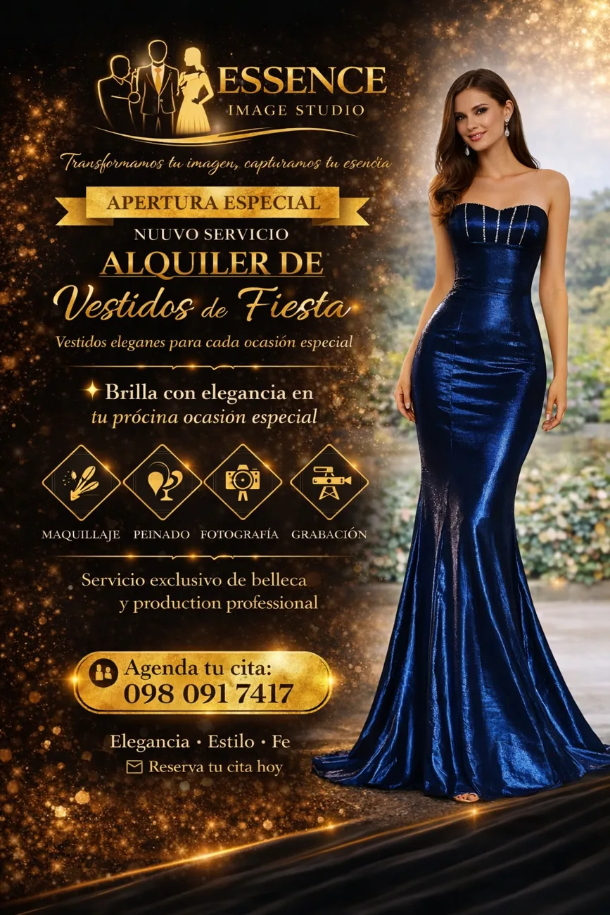 Vestido Largo Azul